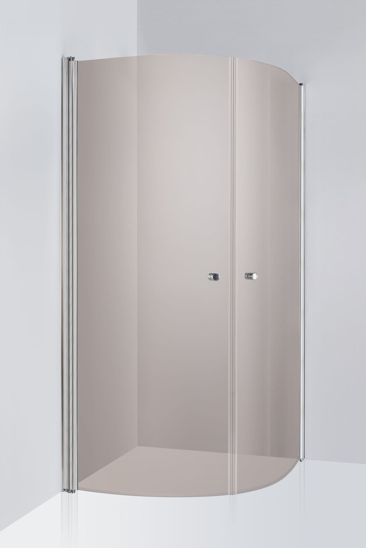 Duschhörna Duschbyggarna Corny de Luxe, 900x900 mm, Kromoptik, Bruntonat