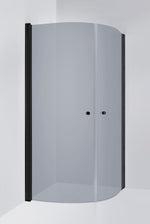 Duschhörna Duschbyggarna Corny de Luxe, 900x900 mm, Svart matt, Gråtonat