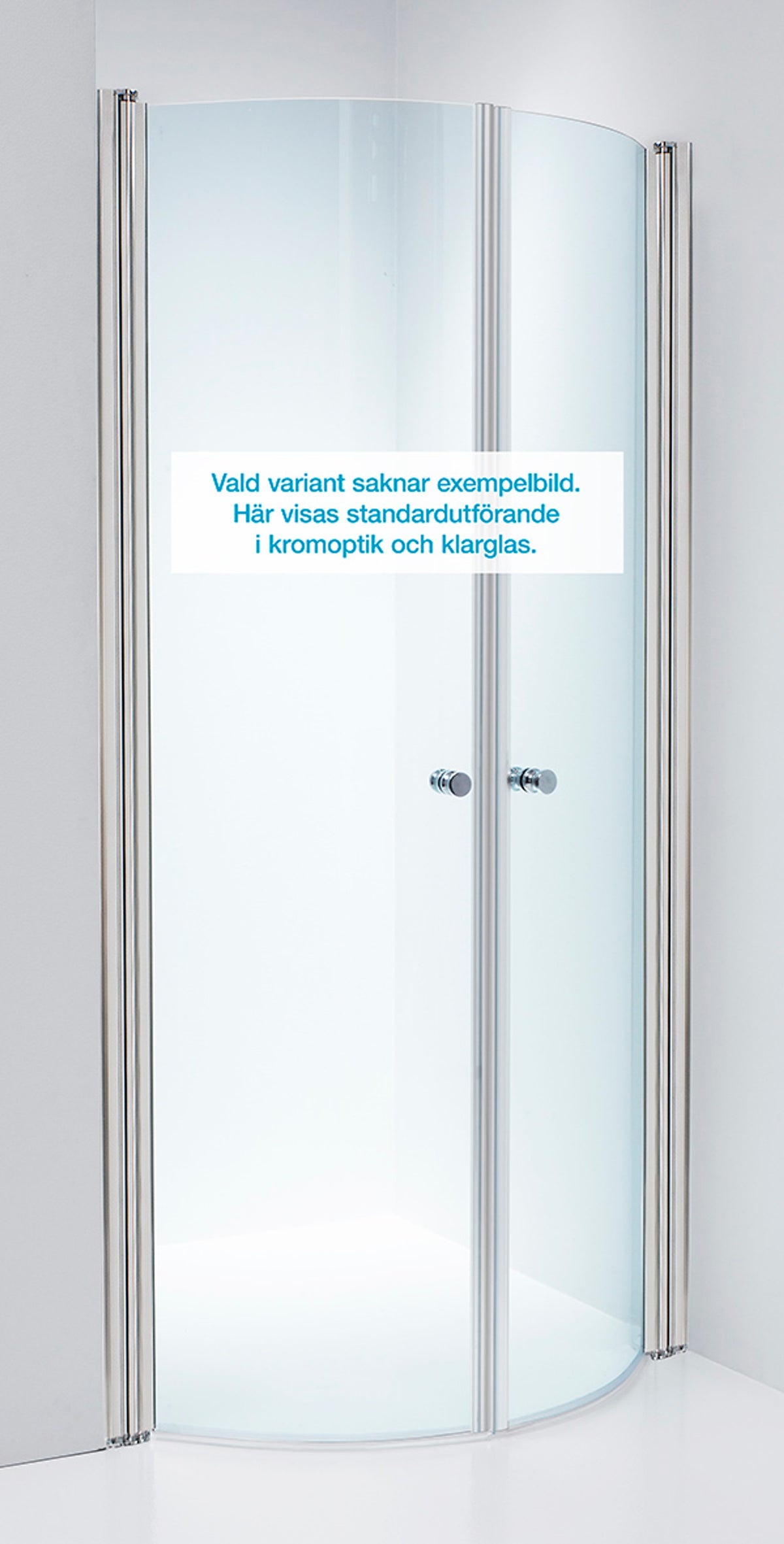 Duschdörrar Duschbyggarna Corny de Luxe Nisch, 1120-1180 mm, RAL-färg, Klarglas