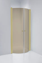 Duschdörrar Duschbyggarna Corny de Luxe Nisch, 1260-1320 mm, Guldoptik, Bruntonat
