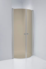 Duschdörrar Duschbyggarna Corny de Luxe Nisch, 1260-1320 mm, Kromoptik, Bruntonat