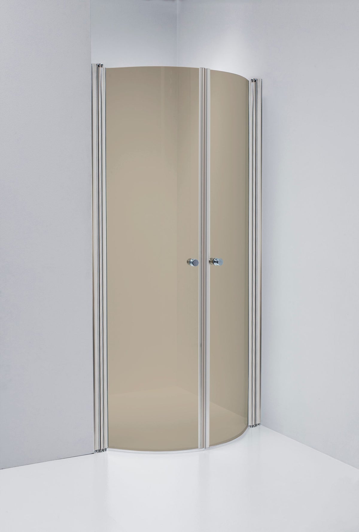 Duschdörrar Duschbyggarna Corny de Luxe Nisch, 1260-1320 mm, Kromoptik, Bruntonat