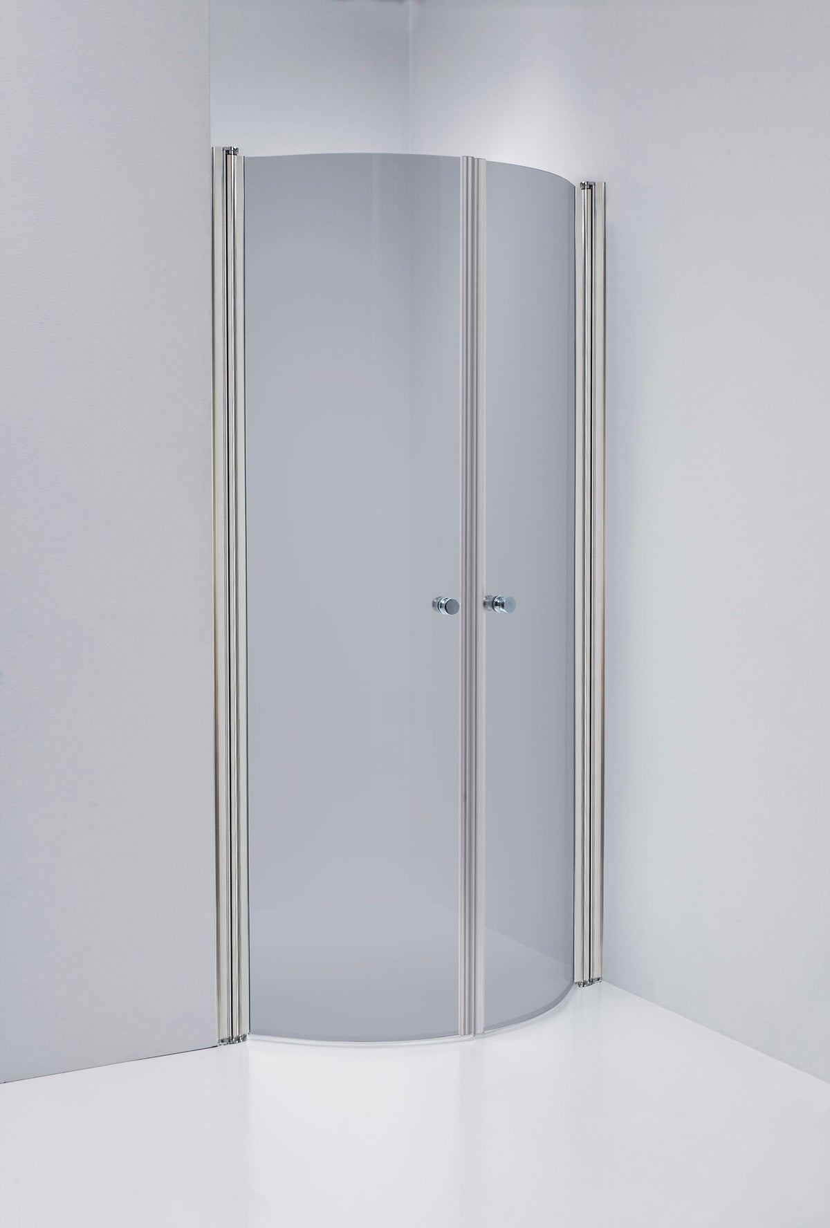 Duschdörrar Duschbyggarna Corny de Luxe Nisch, 1260-1320 mm, Kromoptik, Gråtonat