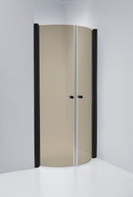 Duschdörrar Duschbyggarna Corny de Luxe Nisch, 1260-1320 mm, Svart matt, Bruntonat