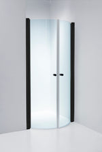 Duschdörrar Duschbyggarna Corny de Luxe Nisch, 910-970 mm, Svart matt, Klarglas