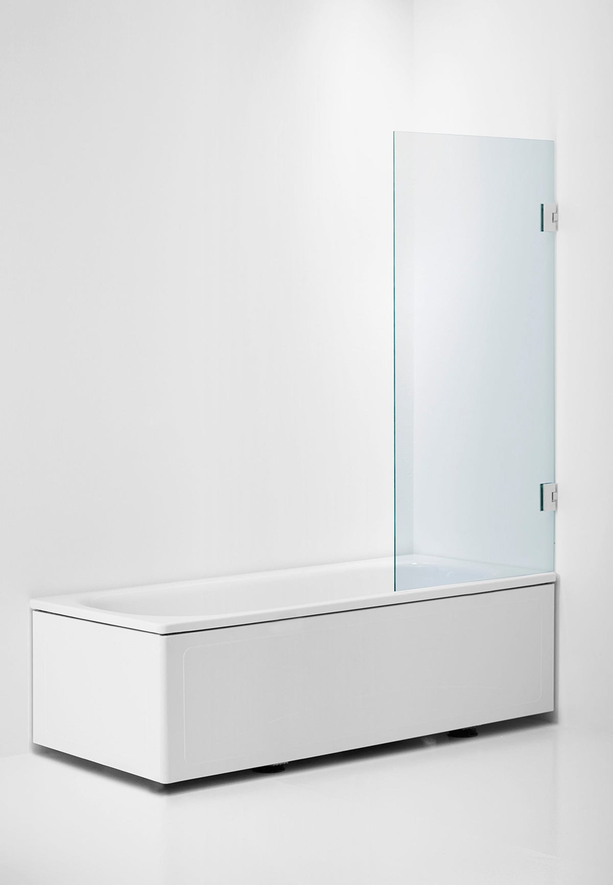 Badkarsvägg Duschbyggarna Design Bad Modell 770 måttbeställd, Högerhängd, Krom, Klarglas 6 mm