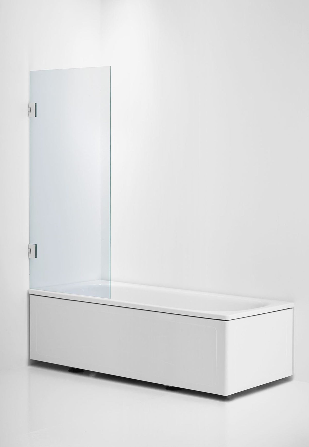 Badkarsvägg Duschbyggarna Design Bad Modell 770 måttbeställd, Vänsterhängd, Krom, Klarglas 6 mm