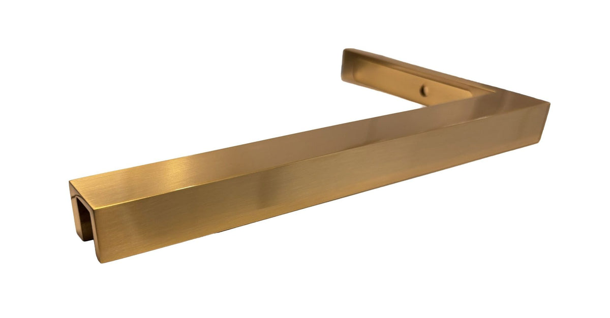 Stabiliserande stag Duschbyggarna Design L-stag, Brushed gold, Höger