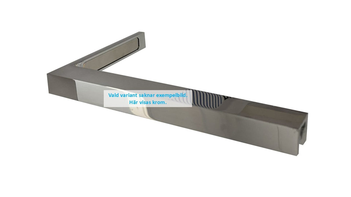 Stabiliserande stag Duschbyggarna Design L-stag, Rostfri look, Vänster