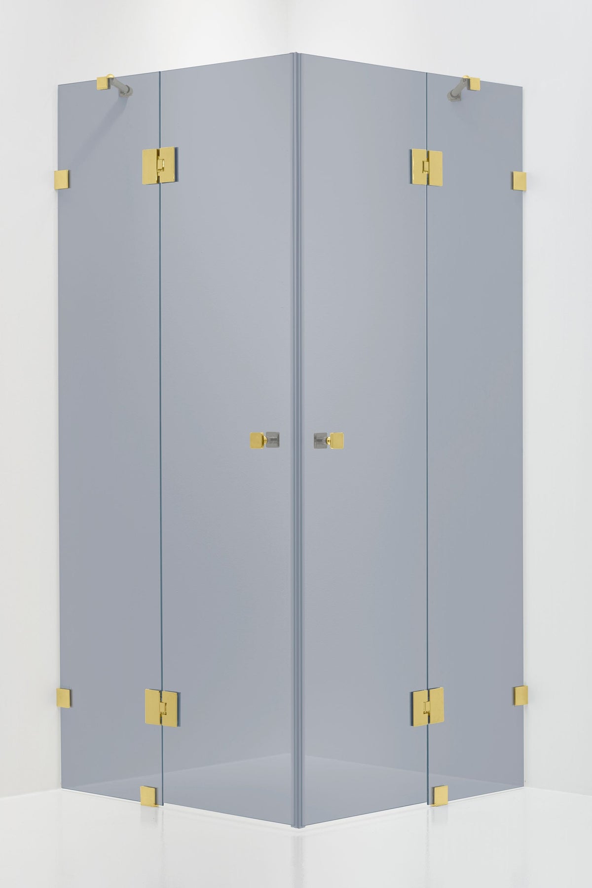 Duschhörna Duschbyggarna Design Modell 700 måttbeställd, Guld, Gråtonat, 6 mm