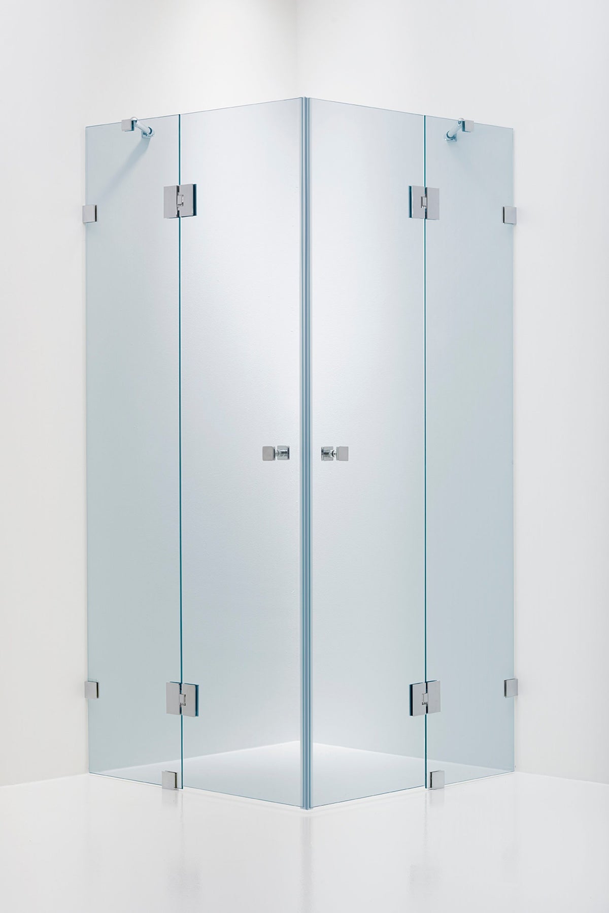 Duschhörna Duschbyggarna Design Modell 700 måttbeställd, Krom, Klarglas, 8 mm