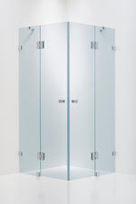 Duschhörna Duschbyggarna Design Modell 700 måttbeställd, Krom, Klarglas, 8 mm