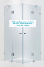 Duschhörna Duschbyggarna Design Modell 700 måttbeställd, Svart matt, Isglas Brunt, 6 mm