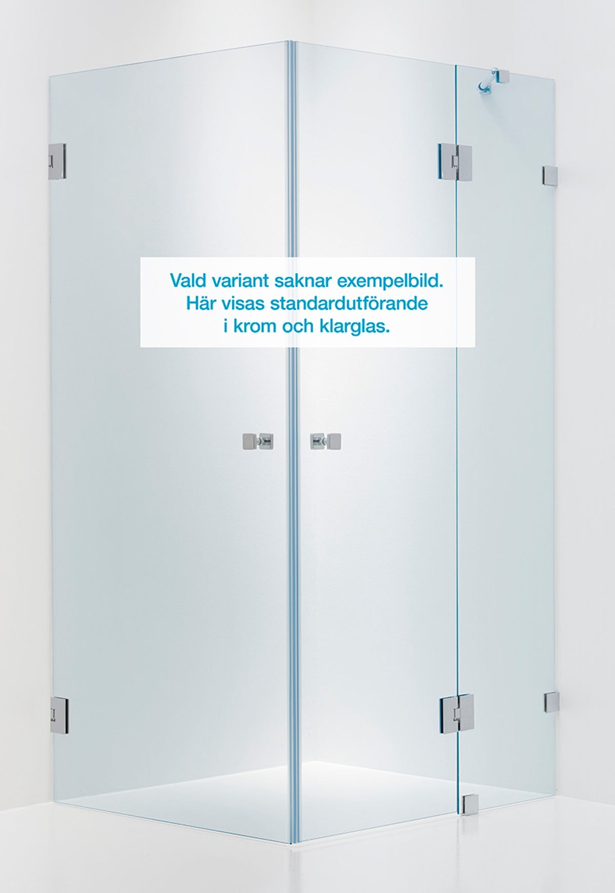 Duschhörna Duschbyggarna Design Modell 715 måttbeställd, Högerhängd, Koppar, Isglas Grått 6 mm