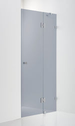 Duschvägg Duschbyggarna Design Modell 720 måttbeställd, Högerhängd, Krom, Gråtonat 8 mm