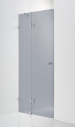Duschvägg Duschbyggarna Design Modell 720 måttbeställd, Vänsterhängd, Krom, Gråtonat 6 mm