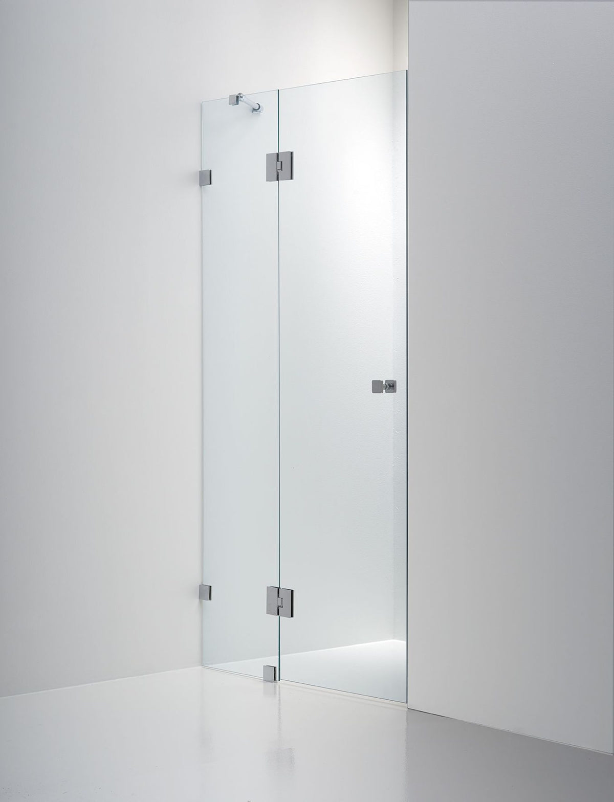 Duschvägg Duschbyggarna Design Modell 720 måttbeställd, Vänsterhängd, Krom, Klarglas 6 mm