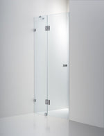 Duschvägg Duschbyggarna Design Modell 720 måttbeställd, Vänsterhängd, Krom, Klarglas 6 mm