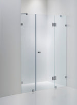 Duschvägg Duschbyggarna Design Modell 730 måttbeställd, Högerhängd, Krom, Klarglas 6 mm