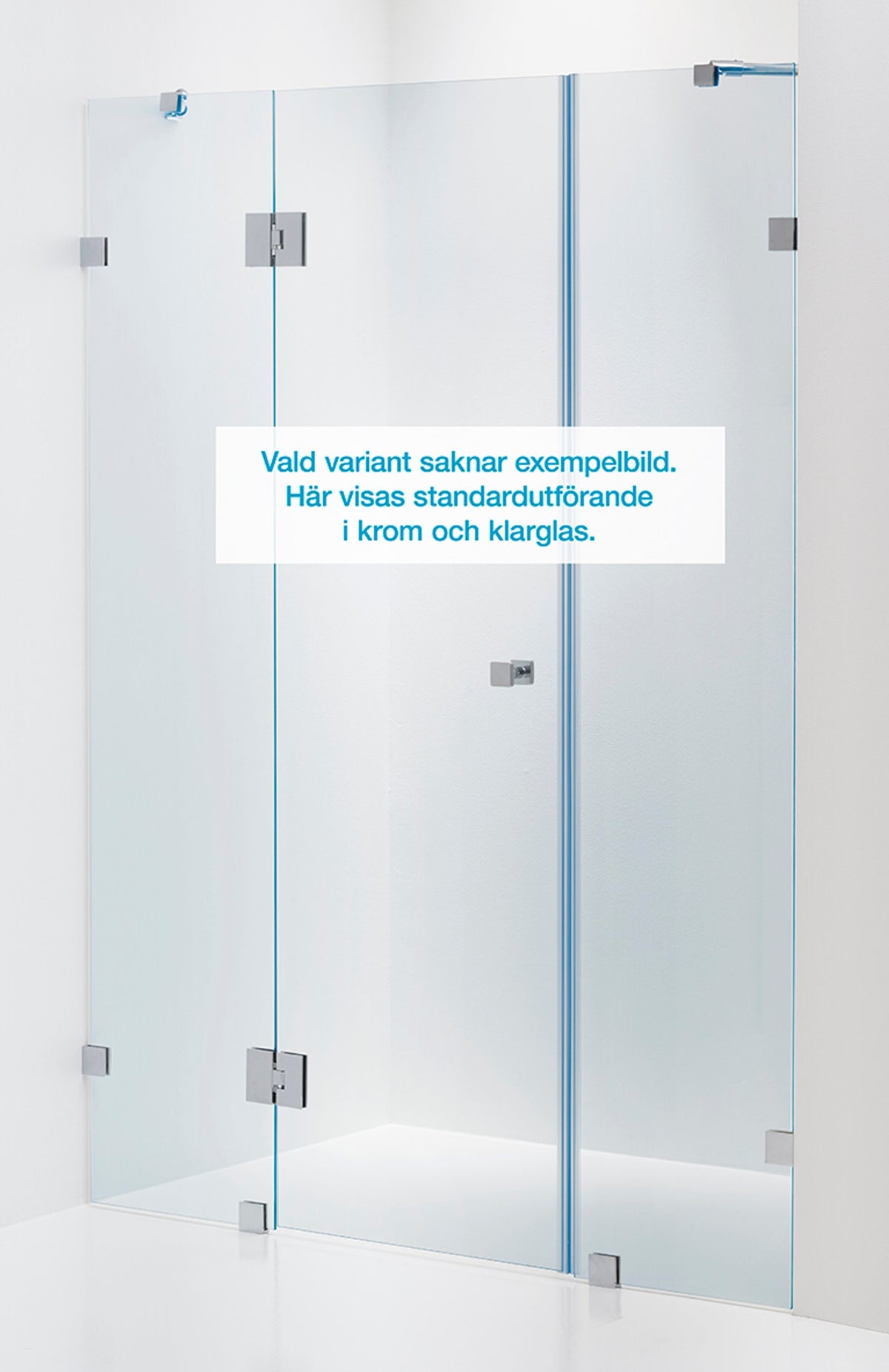 Duschvägg Duschbyggarna Design Modell 730 måttbeställd, Vänsterhängd, Koppar, Klarglas 6 mm