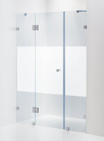 Duschvägg Duschbyggarna Design Modell 730 måttbeställd, Vänsterhängd, Krom, Stripe 8 mm