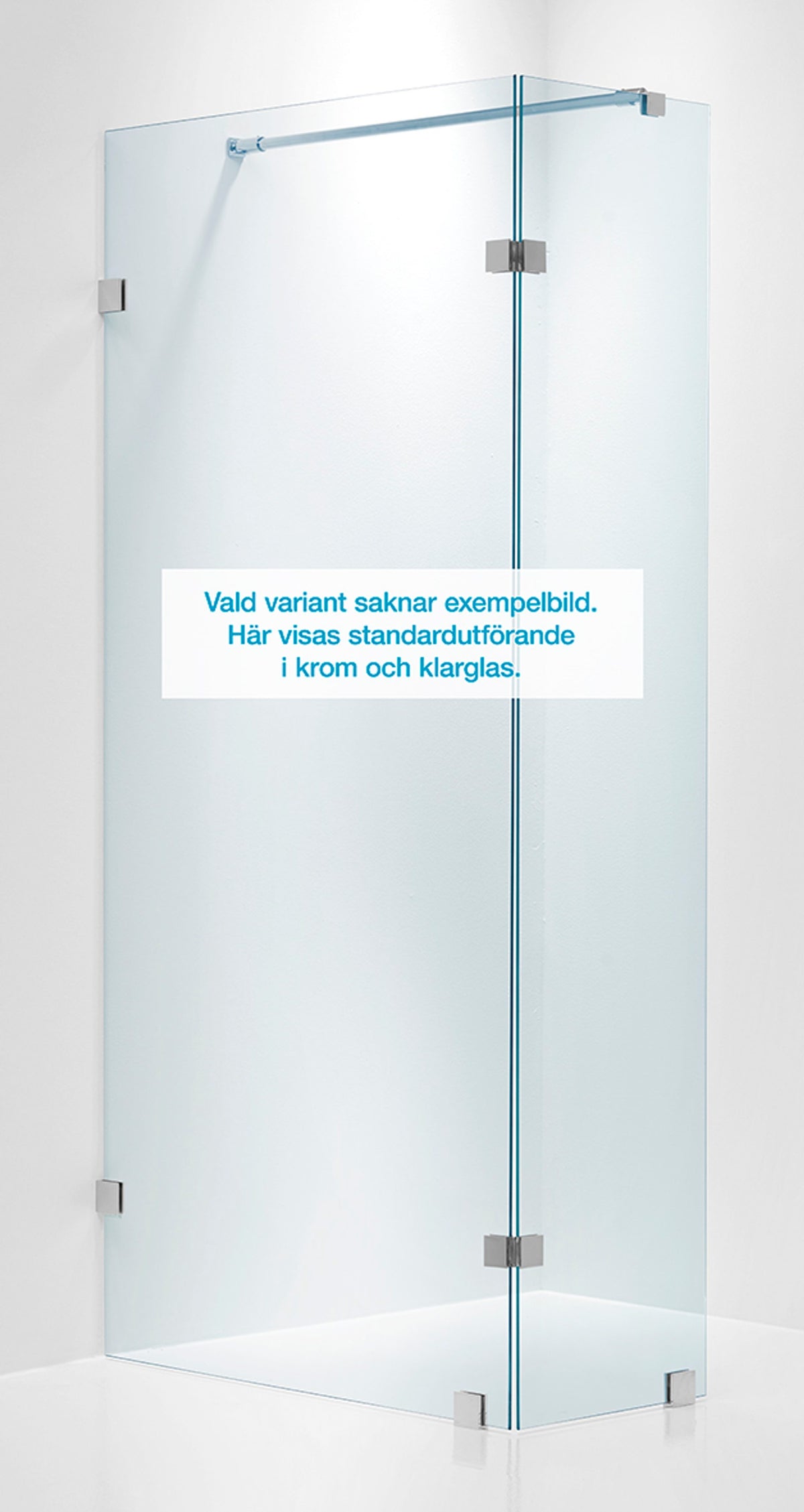 Duschvägg Duschbyggarna Design Modell 750 måttbeställd, Brons, Isglas Grått