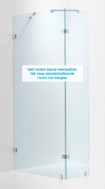Duschvägg Duschbyggarna Design Modell 760 måttbeställd, Krom, Isglas Brunt