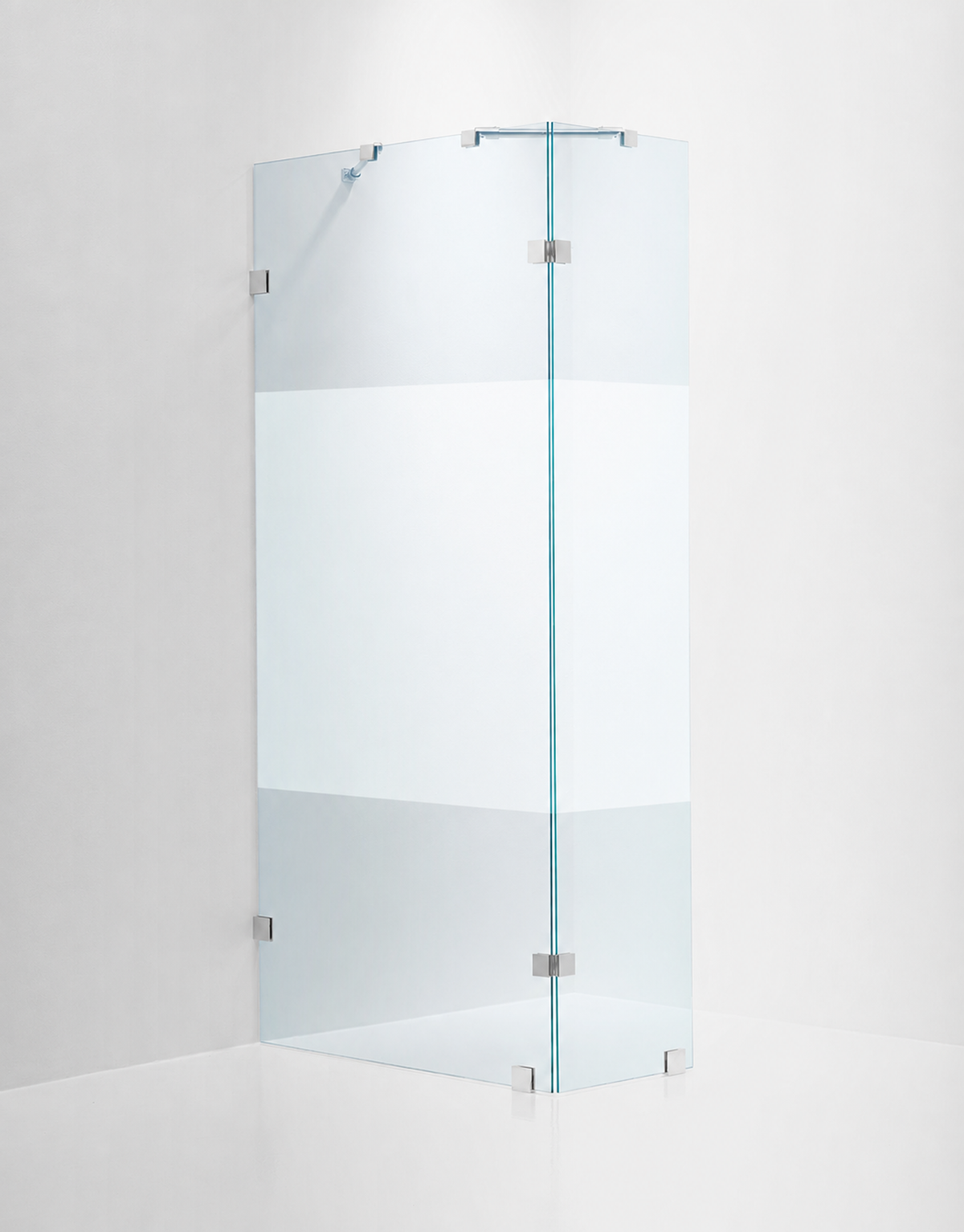 Duschvägg Duschbyggarna Design Modell 760 måttbeställd, Krom, Stripe