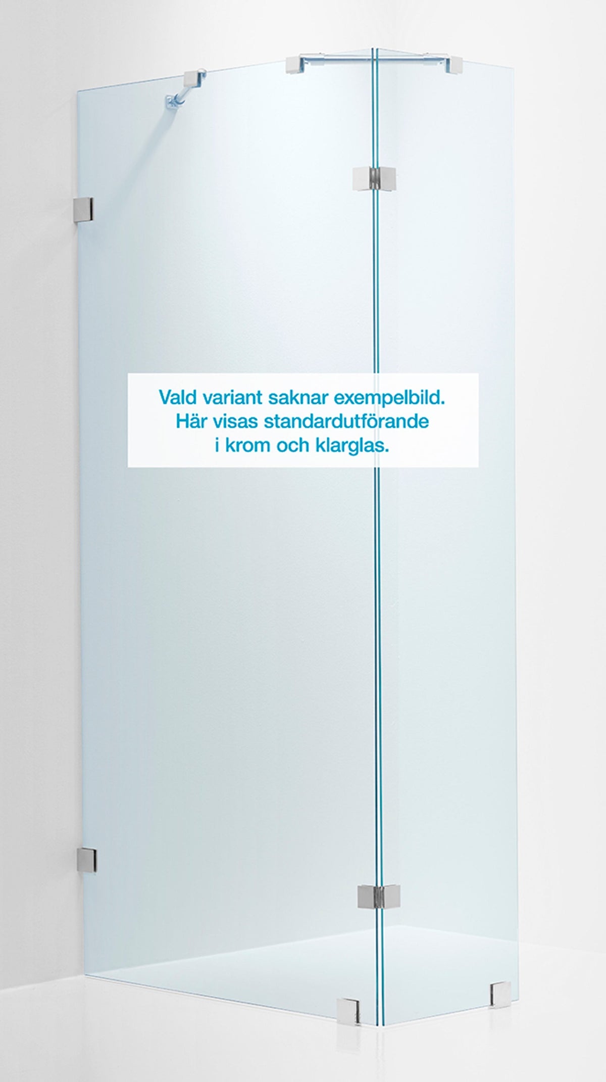 Duschvägg Duschbyggarna Design Modell 760 måttbeställd, Krom, Wave