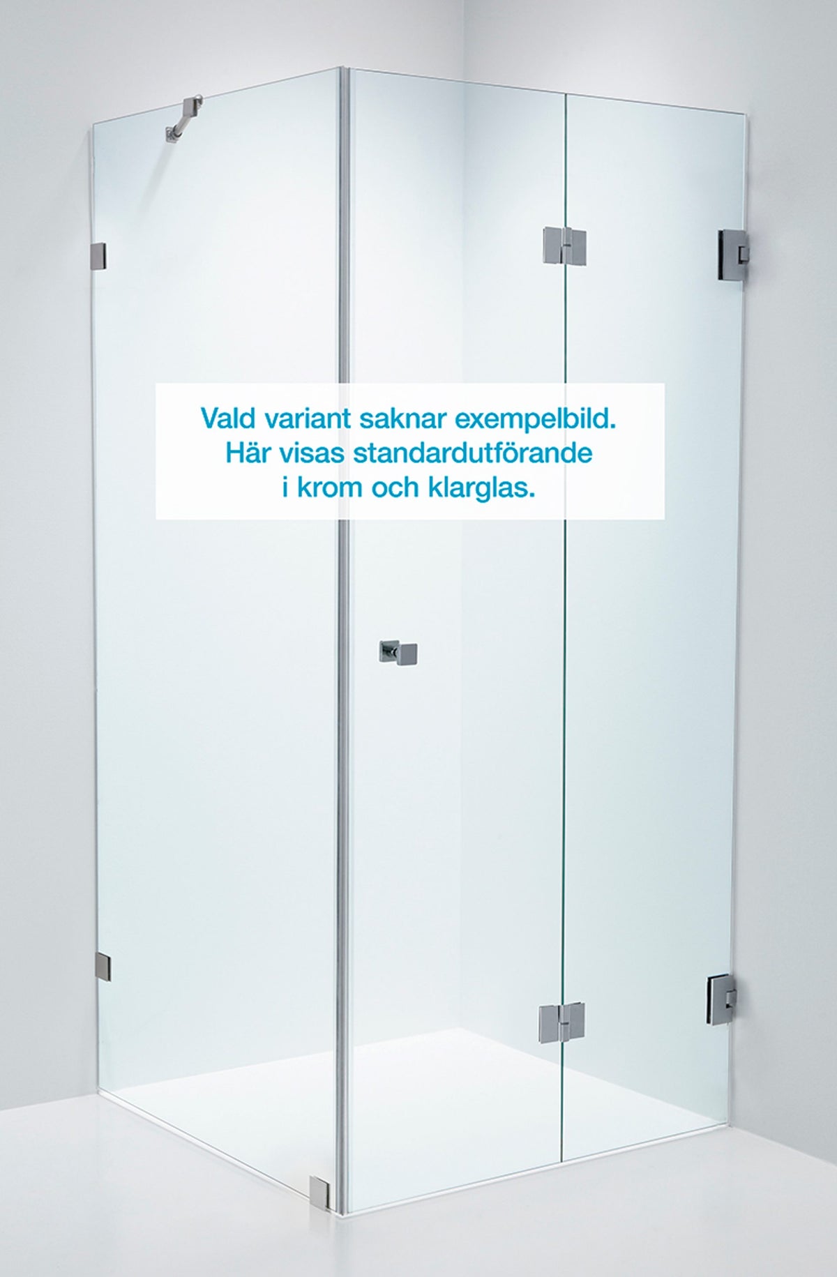 Duschhörna Duschbyggarna Design Plus Hörna måttbeställd, Högerhängd, Krom, Wave 6 mm