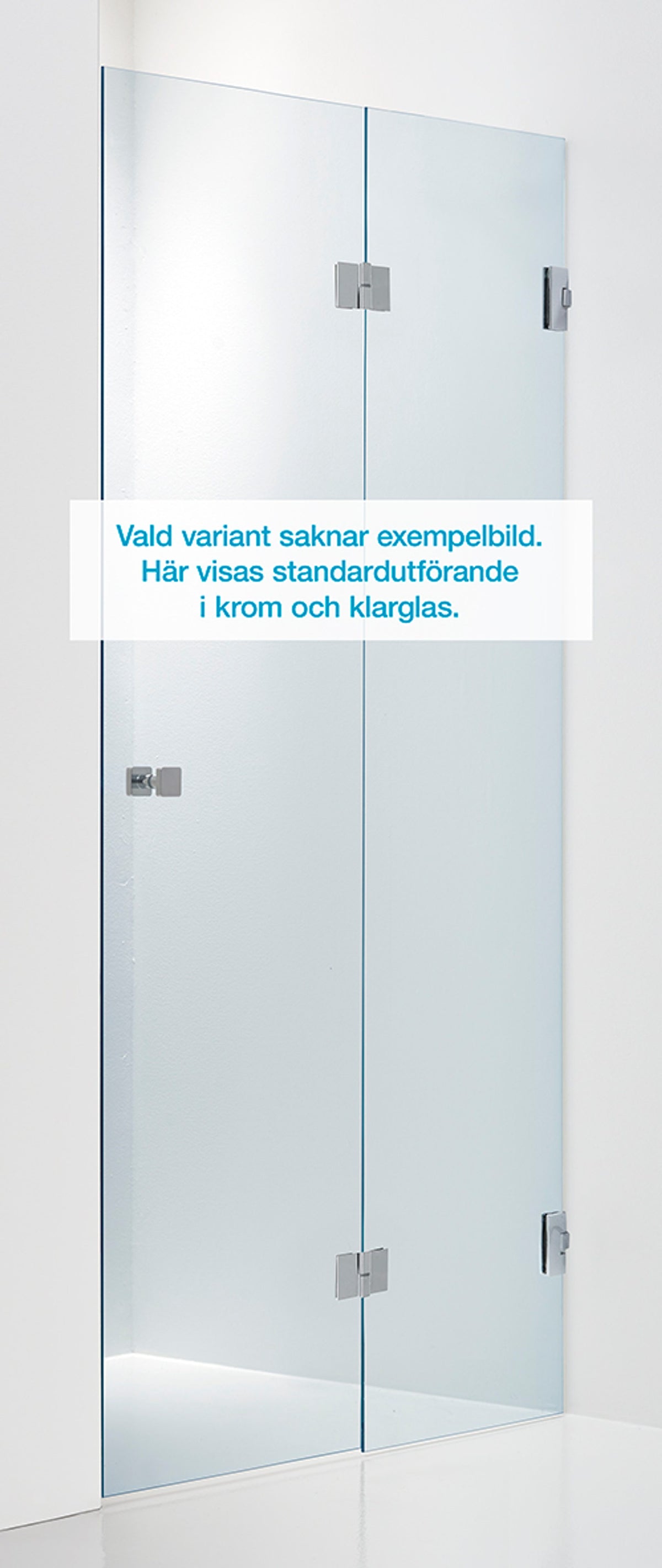 Duschdörr Duschbyggarna Design Plus Vikdörr måttbeställd, Högerhängd, Krom, Wave 6 mm
