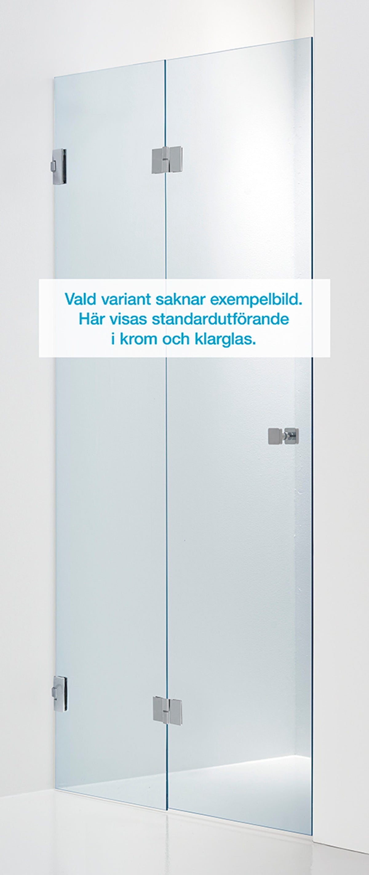 Duschdörr Duschbyggarna Design Plus Vikdörr måttbeställd, Vänsterhängd, Guld, Gråtonat 6 mm