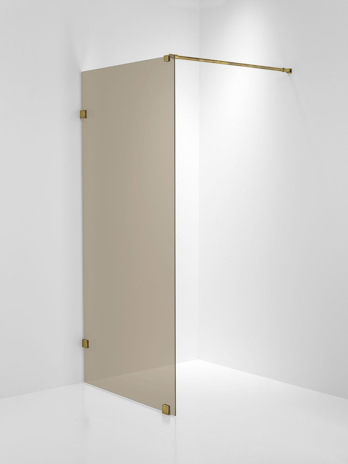 Duschvägg Duschbyggarna Design Skärmvägg, 690x1913 mm, Brons, Bruntonat 6 mm