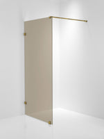 Duschvägg Duschbyggarna Design Skärmvägg, 690x1913 mm, Brons, Bruntonat 6 mm