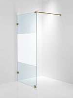 Duschvägg Duschbyggarna Design Skärmvägg, 690x1913 mm, Brons, Stripe 6 mm