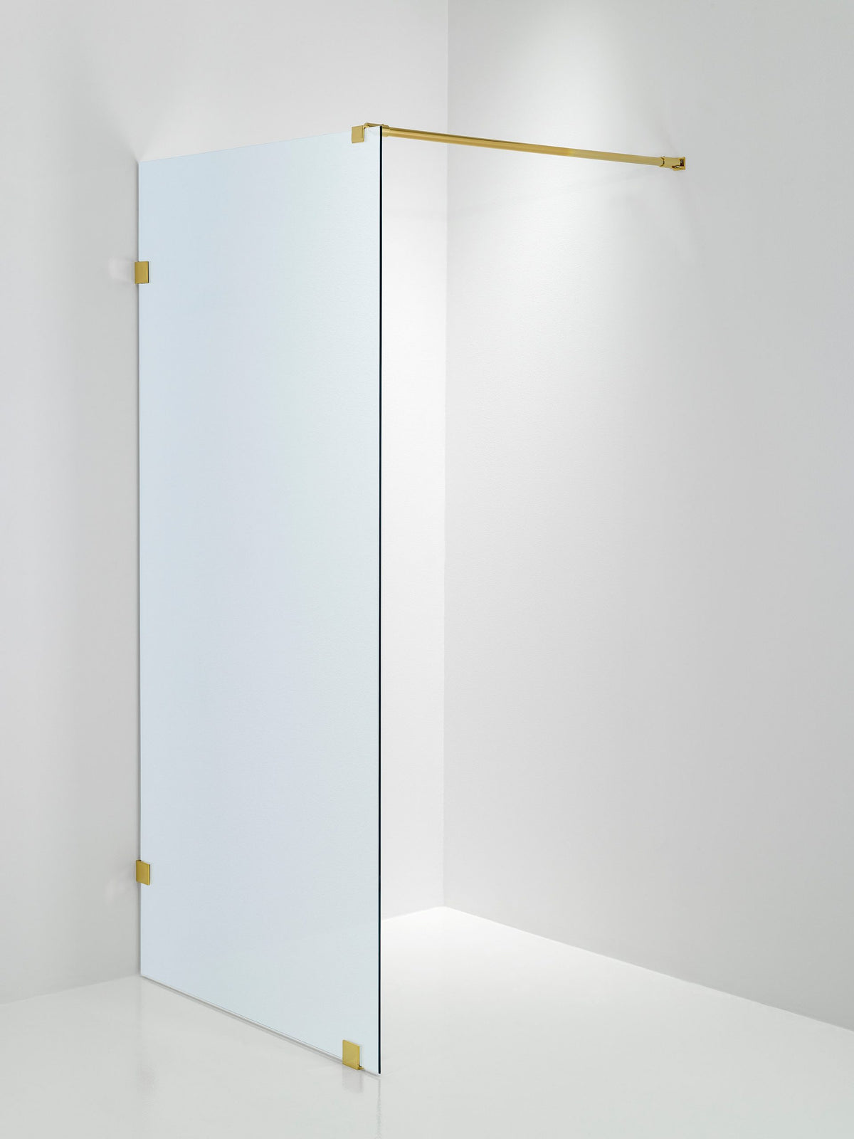 Duschvägg Duschbyggarna Design Skärmvägg, 690x1913 mm, Guld, Isglas 6 mm