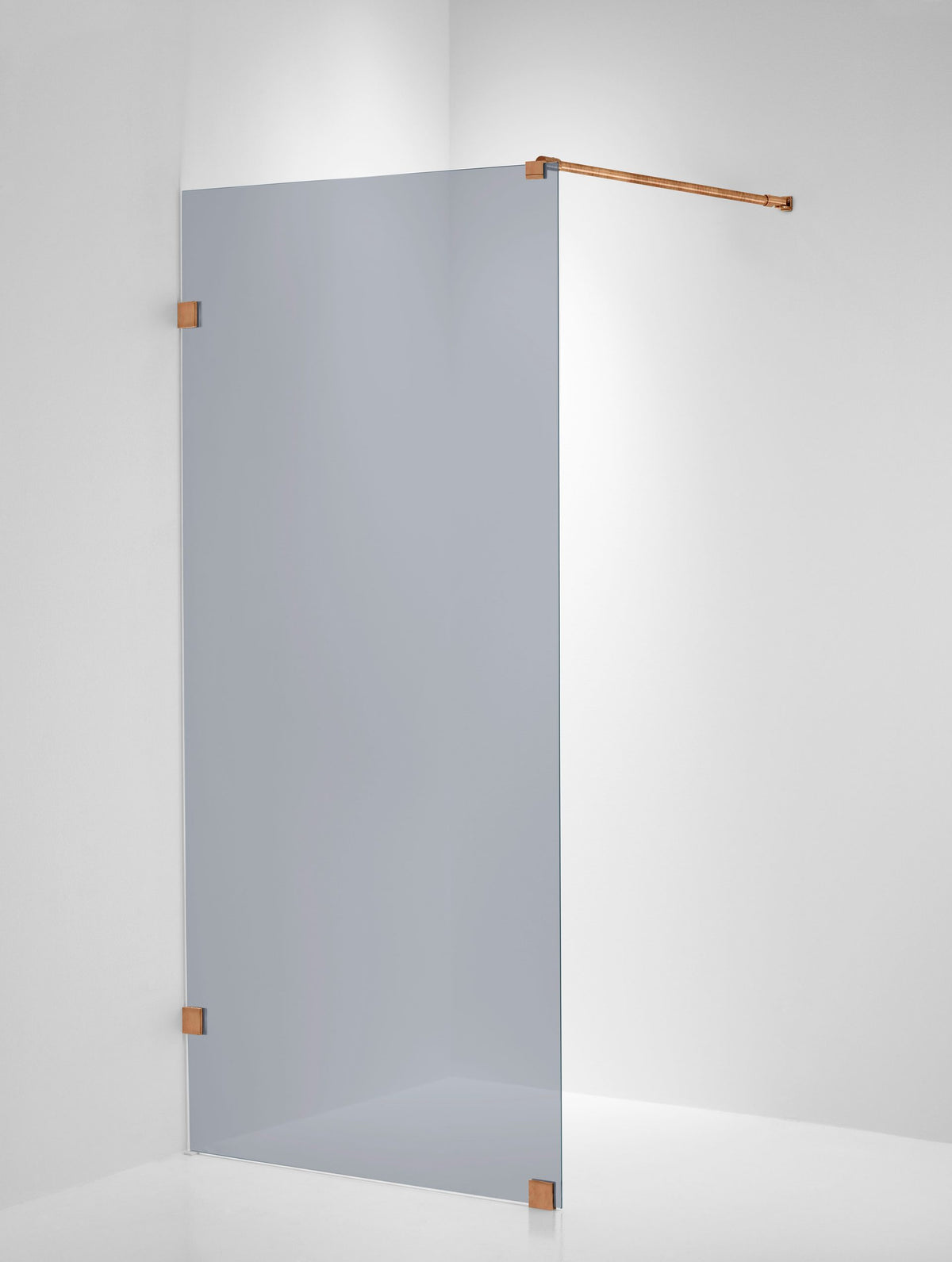 Duschvägg Duschbyggarna Design Skärmvägg, 690x1913 mm, Koppar, Gråtonat 6 mm