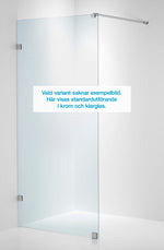 Duschvägg Duschbyggarna Design Skärmvägg, 690x1913 mm, Krom, Wave 6 mm