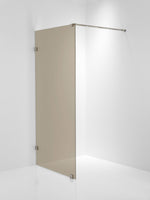 Duschvägg Duschbyggarna Design Skärmvägg, 690x1913 mm, Rostfri look, Bruntonat 6 mm