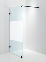 Duschvägg Duschbyggarna Design Skärmvägg, 690x1913 mm, Svart matt, Stripe 6 mm