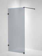 Duschvägg Duschbyggarna Design Skärmvägg, 690x1913 mm, Svartkrom, Gråtonat 6 mm