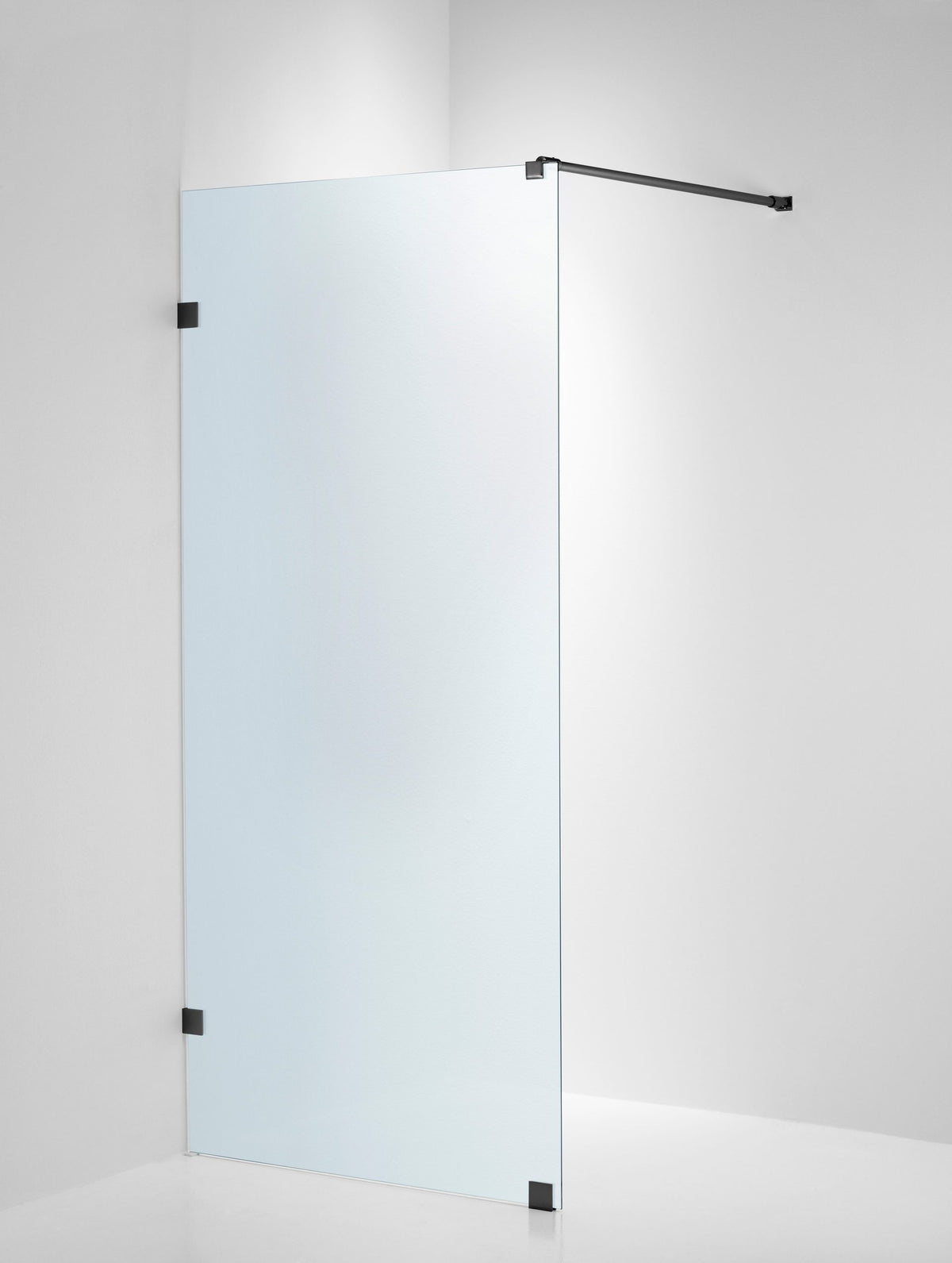 Duschvägg Duschbyggarna Design Skärmvägg, 690x1913 mm, Svartkrom, Isglas 6 mm