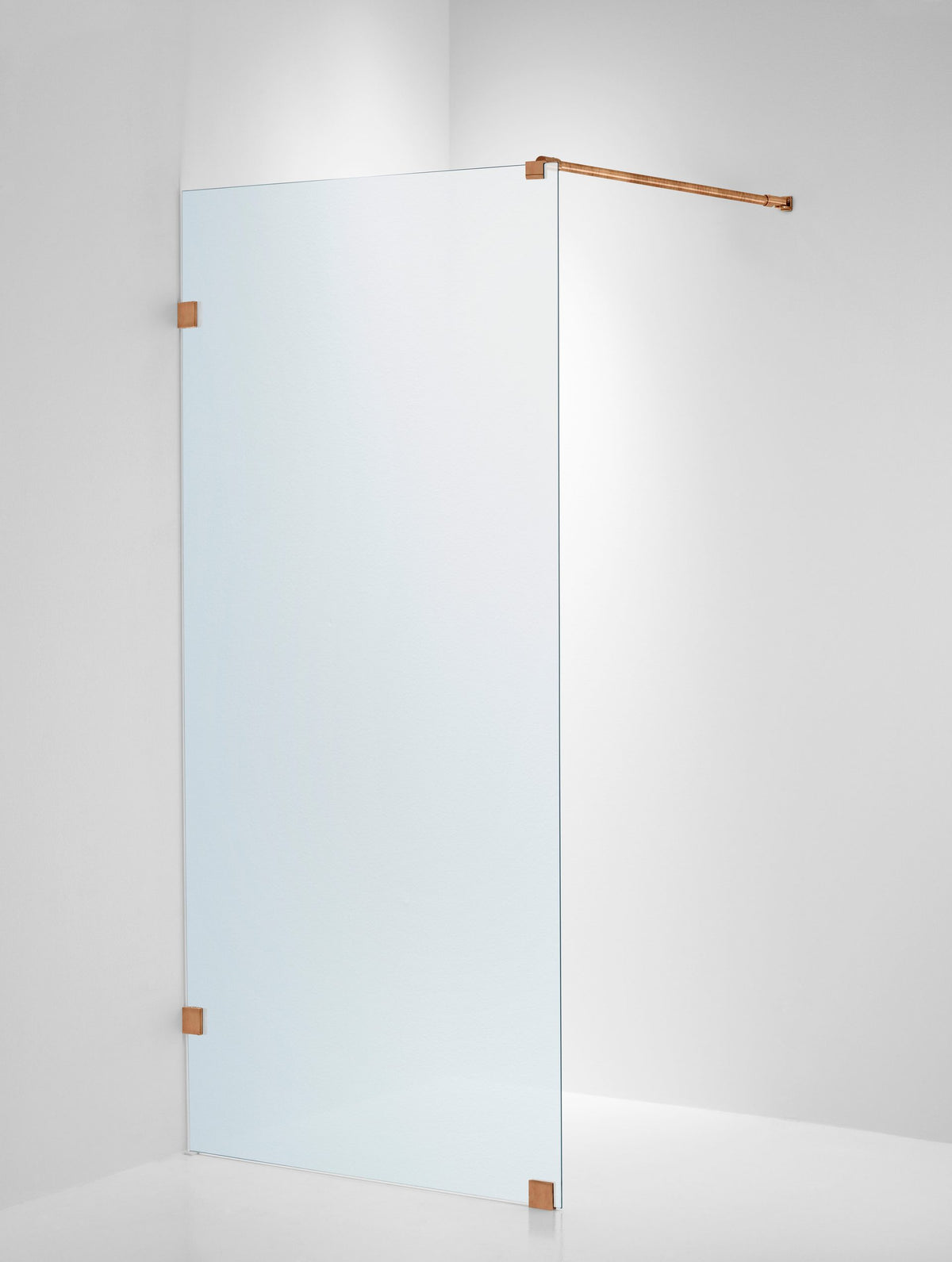 Duschvägg Duschbyggarna Design Skärmvägg, 890x1913 mm, Koppar, Isglas 6 mm