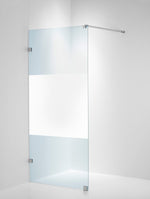 Duschvägg Duschbyggarna Design Skärmvägg, 890x1913 mm, Krom, Stripe 6 mm