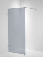 Duschvägg Duschbyggarna Design Skärmvägg måttbeställd, Krom, Gråtonat, 8 mm
