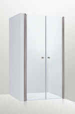 Duschdörrar Duschbyggarna Duo de Luxe dubbeldörrar, 800 mm, Kromoptik, Klarglas