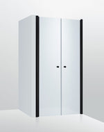 Duschdörrar Duschbyggarna Duo de Luxe dubbeldörrar, 800 mm, Svart matt, Isglas