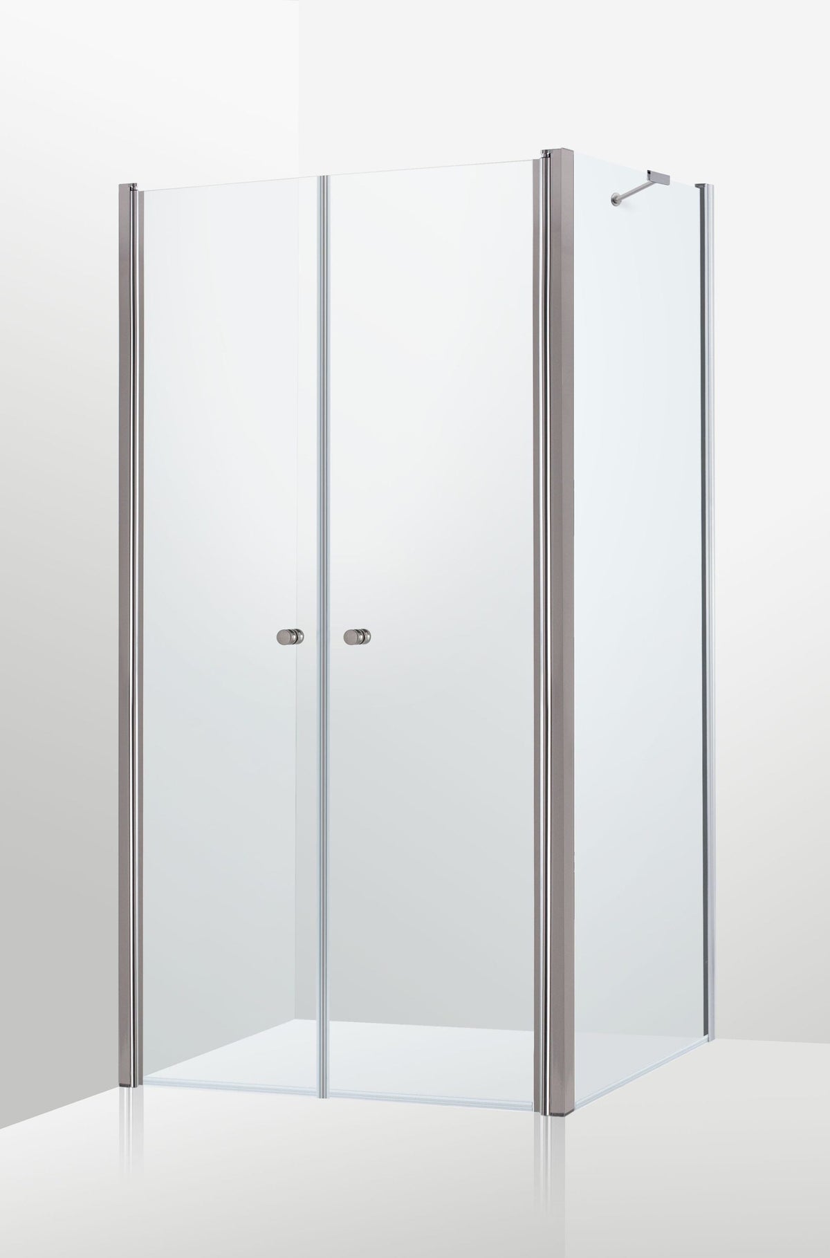 Duschhörna Duschbyggarna Duo de Luxe Hörna måttbeställd, Högerhörn, Kromoptik, Klarglas
