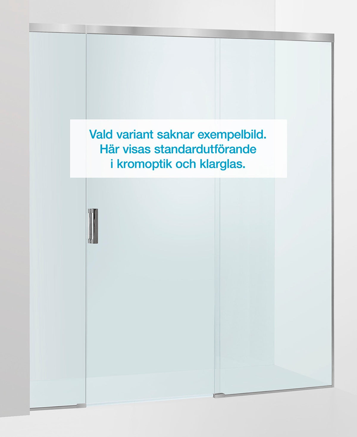 Duschvägg Duschbyggarna Espacio 3-delad med Skjutdörr måttbeställd, Svart matt, Isglas, Höger