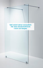 Duschvägg Duschbyggarna Front Design måttbeställd, Obehandlad polerad mässing, Gråtonat